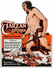 TARZÁN Y LA HORMIGA HOMBRES ARROZ EDGAR 24" RESISTENTE HECHO EN ESTADOS UNIDOS METAL CARTEL PUBLICITARIO