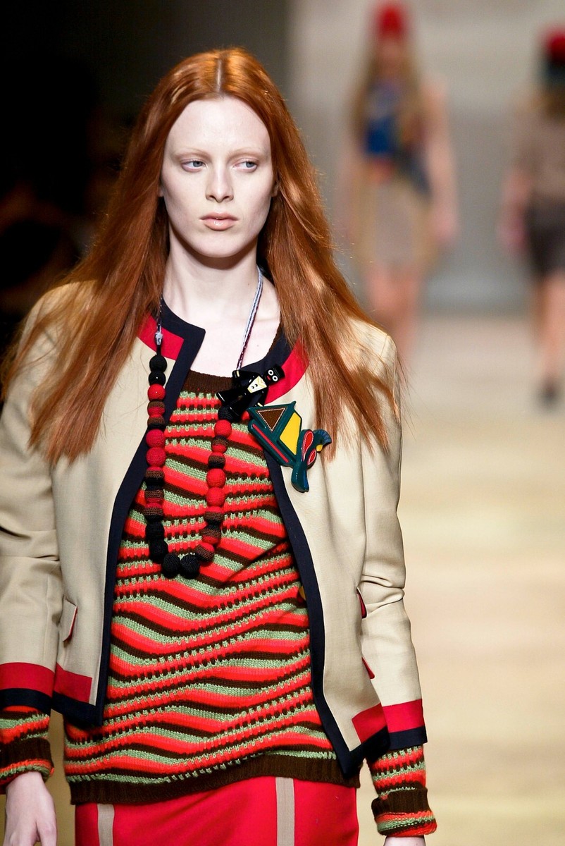 Prada Vintage Spring 2005 Rainbow Cashmere Knit Pullover Prada Vintage Spring 2005 Rainbow Cashmere Knit Pullover