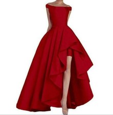 Women's New Off Shoulder Evening Wedding Party Irregular Dress Cocktail Prom DIG