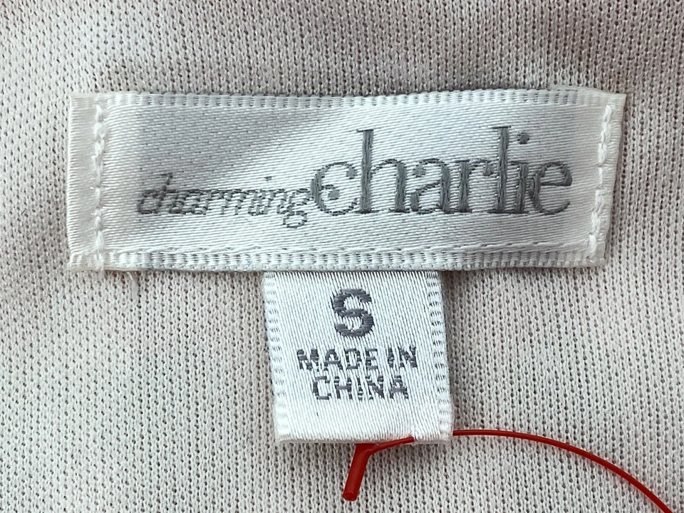 Encantador Vestido Charlie Naranja y Blanco Estampado Halter Cuello Cambio Mujer’s Talla Pequeña Foto 3 de 4