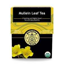 Buddha Tea Organic Mullein Leaf Infusion Tea, 18 Tea Bags