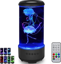 Jellyfish Lamp with Bluetooth White Noise Sound, 7-Color Changing Light with ...