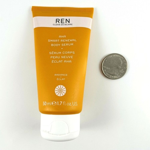 REN Skincare AHA Smart Renewal Body Serum Deluxe Travel Size 1.7 oz 50 mL - Picture 2 of 3