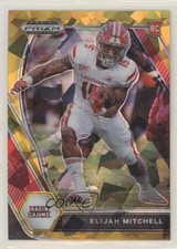 2021 Panini Prizm Draft Picks Gold Ice Prizm Elijah Mitchell #156 q4j