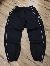 Vintage Y2k Nike Track Pants Black White Piping Swoosh Logo Size XL streetwear