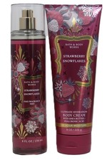 Strawberry  Snowflakes Bath  Body Works Mist Spray  Cream Lotion 8 oz New