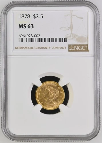 1878 $2.50 Gold Liberty Head Quarter Eagle NGC MS-63