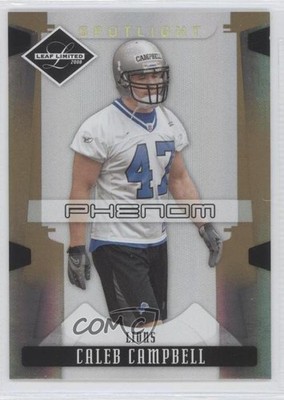 2008 Leaf Limited Phenom Spotlight Gold 15/49 Caleb Campbell #214 Rookie RC 0c2