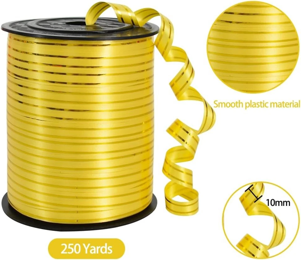 Fita de ondulação - Fitas de ondulação balão dourado - 250 jardas - Imagem 2 de 4