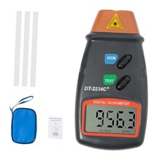 Portable Digital Laser Tachometer with Wide Measuring Range, 5-Digit Display