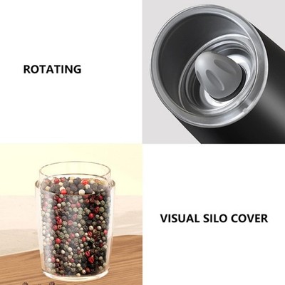 Electric Pepper Mill Salts Mill Pepper Grinders Rechargeable Mill ABS Texture