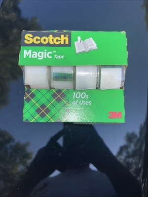 3M Scotch Magic Tape In Handheld Dispenser 3/4'' x 300'' 1'' Core Clear 4/Pack 4105