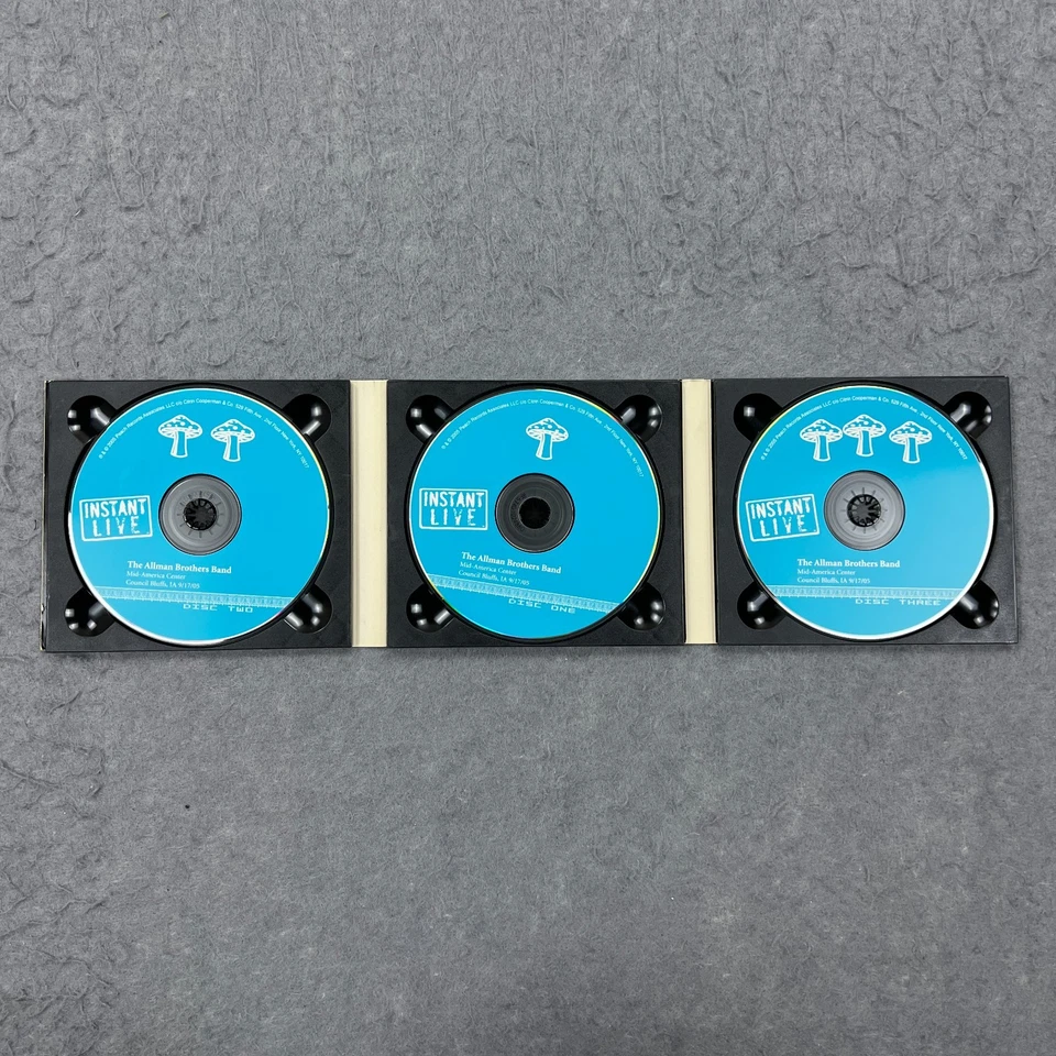 Allman Brothers Band Instant Live 3 CDs Set Mushrooms 09/17/05 Council Bluffs IA Foto 4 de 4