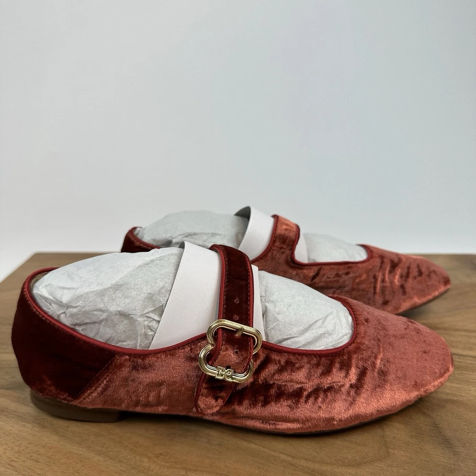 Nuevos Zapatos Mary Jane Big Kids Sam Edelman Michaela Canyon Naranja Terciopelo Talla 3 Y Foto 3 de 4