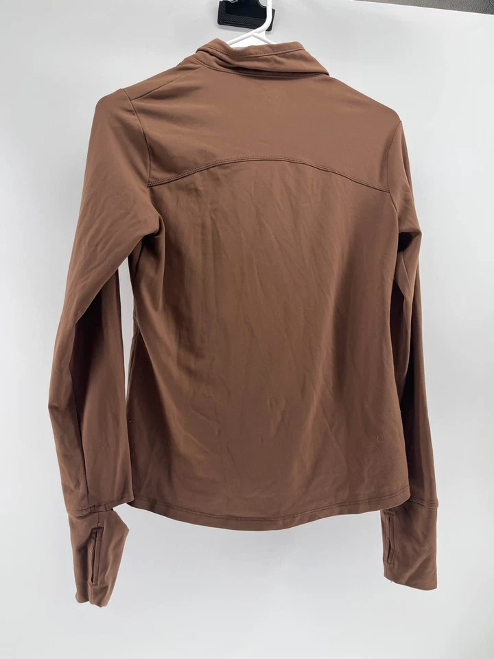 Avia Women's Brown Zip Athletic Jacket XS (0-2) Thumb Holes Pockets - Image 3 of 3
