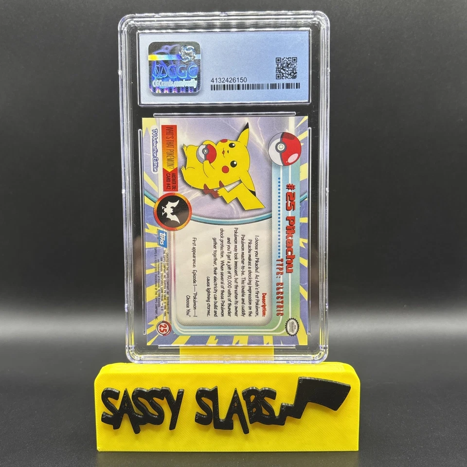 1999 TOPPS POKEMON T.V. PIKACHU #25 MINT 9.5 CGC - Image 2 of 2