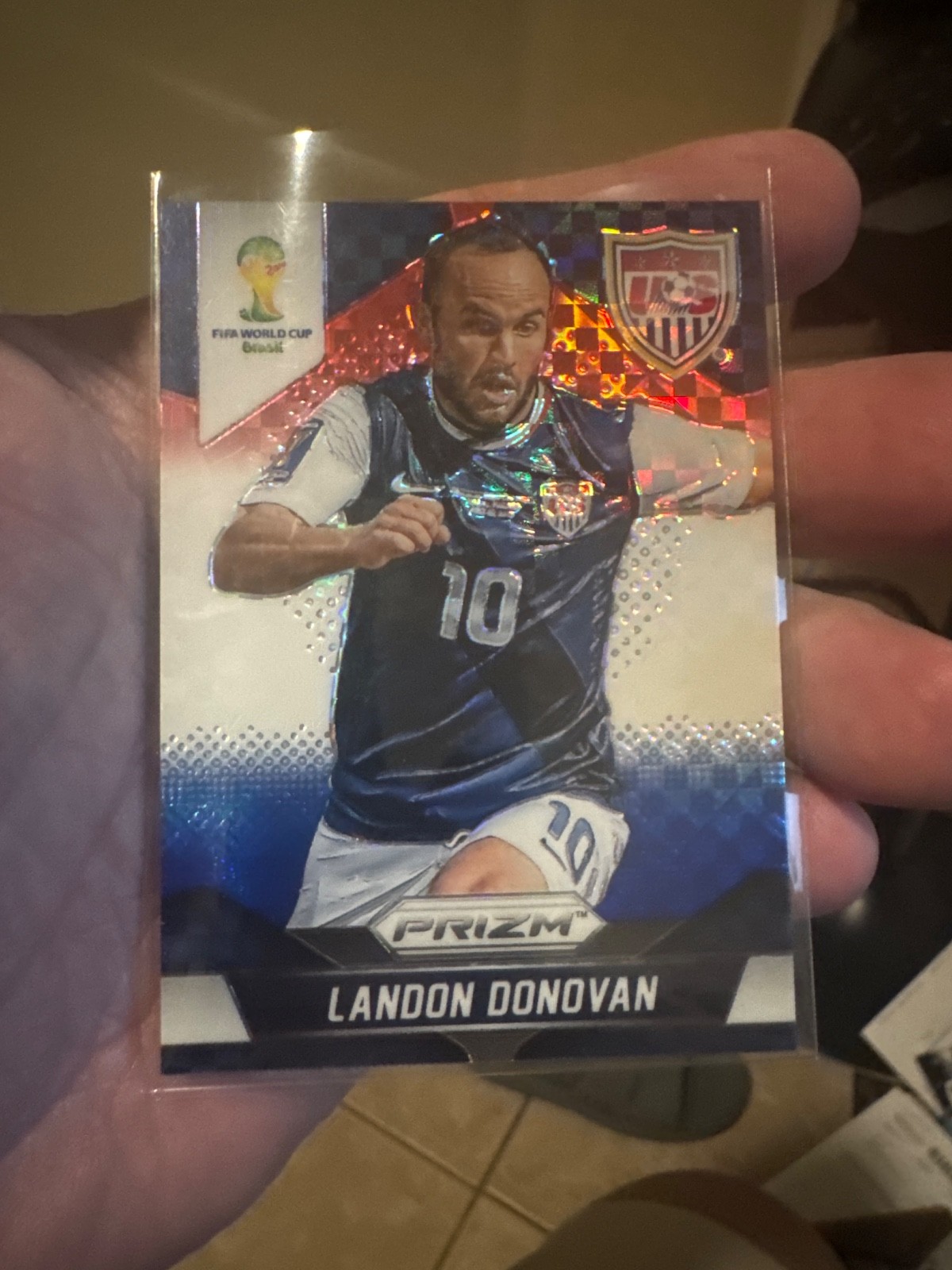 2014 panini prizm landon donovan red white blue power plaid