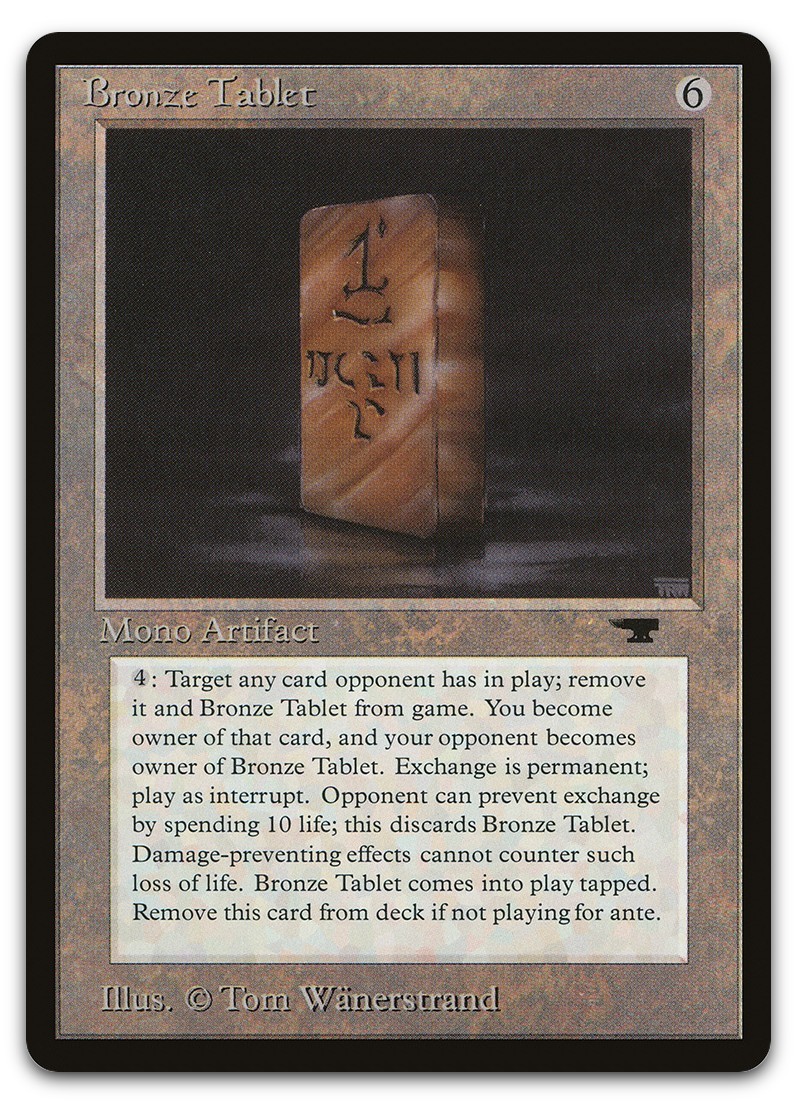 Bronze Tablet (LP) Antiquities ATQ Magic MTG