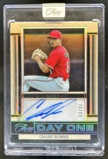 2025 Panini Three and Two Chase Burns Day One Auto Holo Gold #/10 Reds