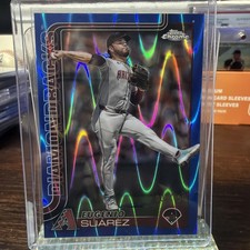 2025 Topps Chrome Eugenio Suarez #48 Blue Lava Refractor #/150 Diamondbacks