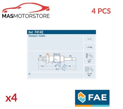 GLÜHKERZE GLÜHKERZEN FAE 74142 4PCS P FÜR LANCIA KAPPA 2.4L 91KW