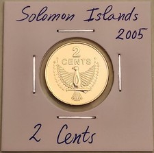 Solomon Islands coin,  2 Cents,  2005 