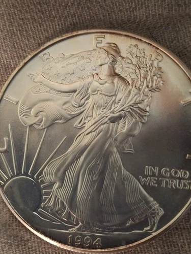 U.S. Mint Amer. Eagle 1994 1 oz Silver Business Strike Coin .999 W-Toning