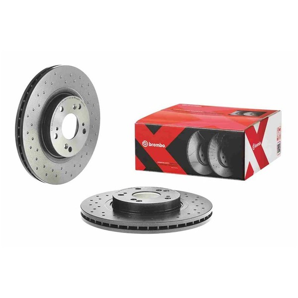 2X Brembo Bremsscheiben 296Mm Gelocht/Innenbel. Vorne Passend FÜR Honda Accord-image