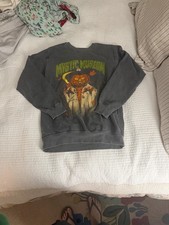 Halloween Crewneck Sweatshirt With Jack O Lantern Graphic, Size Small