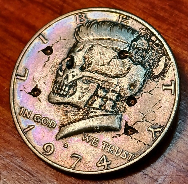 1974 "Kennedy Popper" *Hand-Carved* ✋️ Hobo Nickel 100% Legit #27 Of 2026