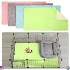 Barydat 4-Pack Guinea Pig Cage Liners - Washable 47x24 Inch Bunny Bedding Mats