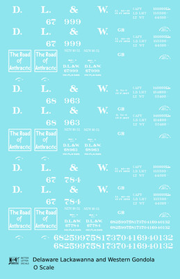 K4 O Scale Decals Delaware, Lackawanna and Western Gondola White DL&W