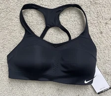 Nike Dri Fit Womens S Nylon Blend High Support Active $55 Padded Sports Bra New