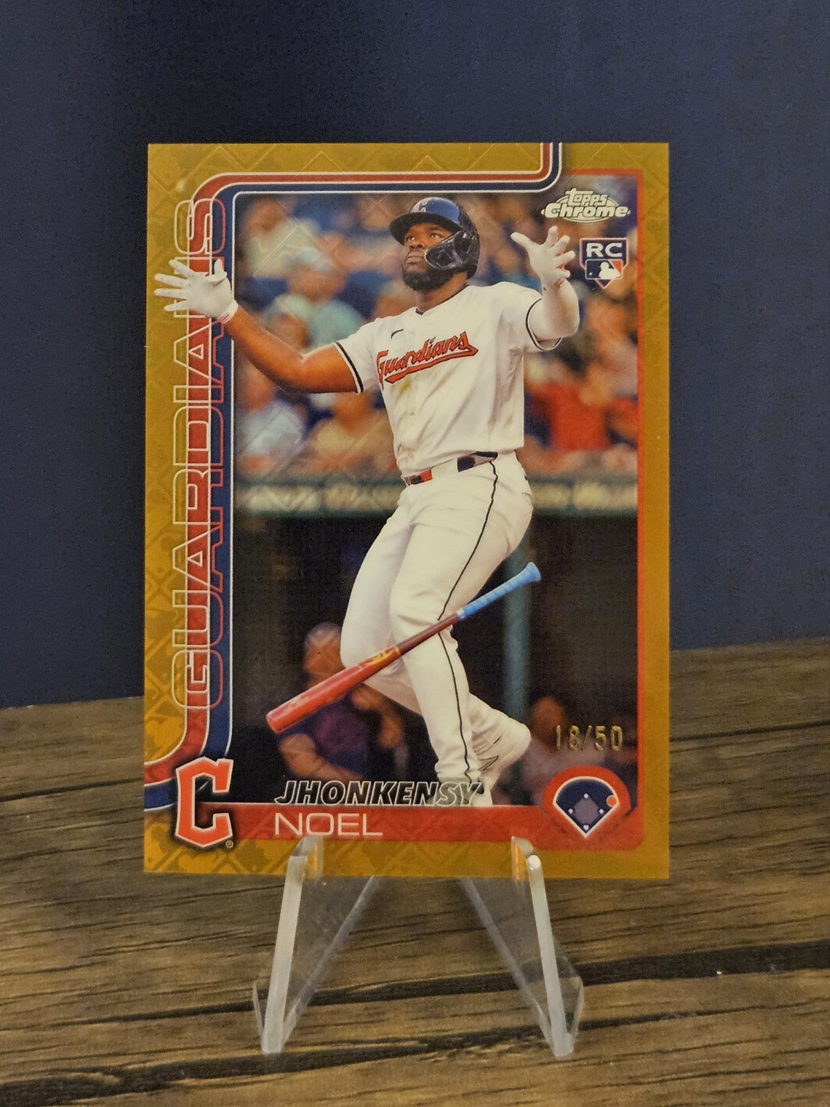 2025 Topps Chrome Jhonkensy Noel #291 Gold Logofractor Refractor /50 (RC)