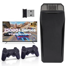 Wireless Retro Game Console 25000+ Games 4K HDMI 9 Emulators