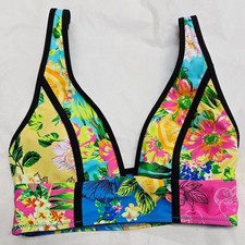 NWT Bar III Women's Summer Spritz Long Line Bikini Top Created for Macy's XS 48