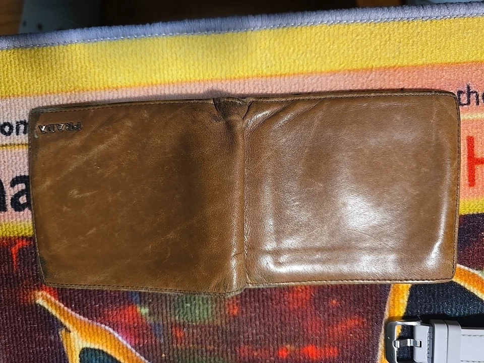 Мужской бумажник PRADA коричневый - Изображение 4 из 4