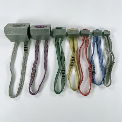 CAMP Exentric Hex Lot 7pc Sizes 4 11 Dyneema Sling Trad Rock Climbing Nut Chock