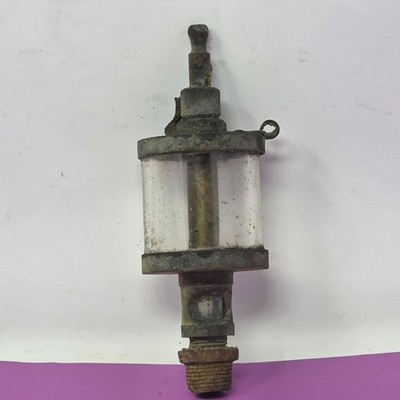 Vintage Brass & Glass Oiler Lubricator Industrial Machinery Threaded Connection