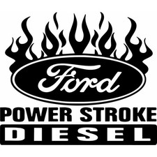 Ford Power Stroke Diesel Vinyl Decal Die Cut