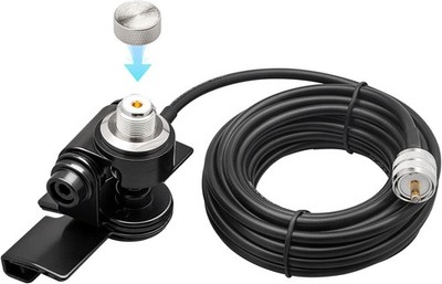  Car Antenna Lip Mount Bracket Fix Bracket Mounting UHF PL259 Male to SO239 