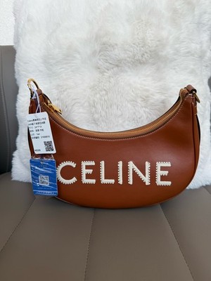 Celine Ava Normal Caramel Brown Calfskin Underarm Crossbody Bag Duty Paid