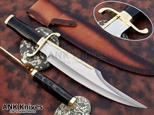 Custom Handmade Tool Steel Bowie Knife Hunting Survival Knife Bull Horn Handle
