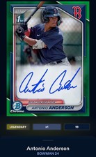 24 Topps Bunt DIGITAL Bowman Green Signature LEGENDARY 99cc Antonio Anderson