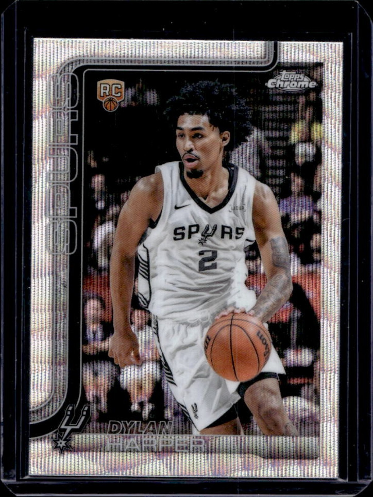 2025-26 Topps Chrome Dylan Harper RC Wave Refractor Rookie #252 Spurs
