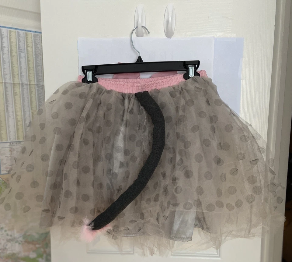 Disfraz de gatito adolescente Pottery Barn niña 9/10 gris y rosa Foto 3 de 4