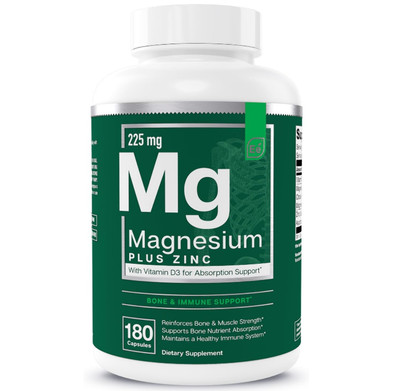 Essential Elements Magnesium & Zinc with Vitamin D3, 180 Capsules, 3 Month Suppl