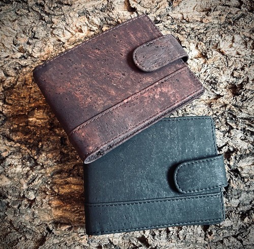 Assisi Style Vegan Wallet for Men - Bifold Cork Wallet - 3rd Anniversary Gifts - Picture 1 of 59