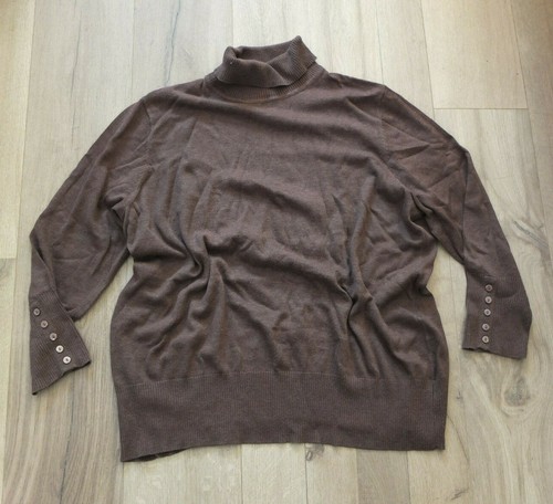* Ulla Popken zauberhafter Rollkragen Pullover Gr. 50 52 Braun - Bild 4 von 7