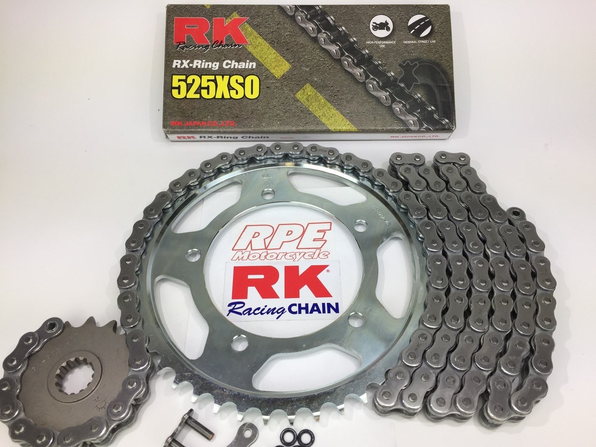 1996-03 Kawasaki ZX-7 ZX-7R ZX-7RR OEM RK XRE 525 Silver Chain and